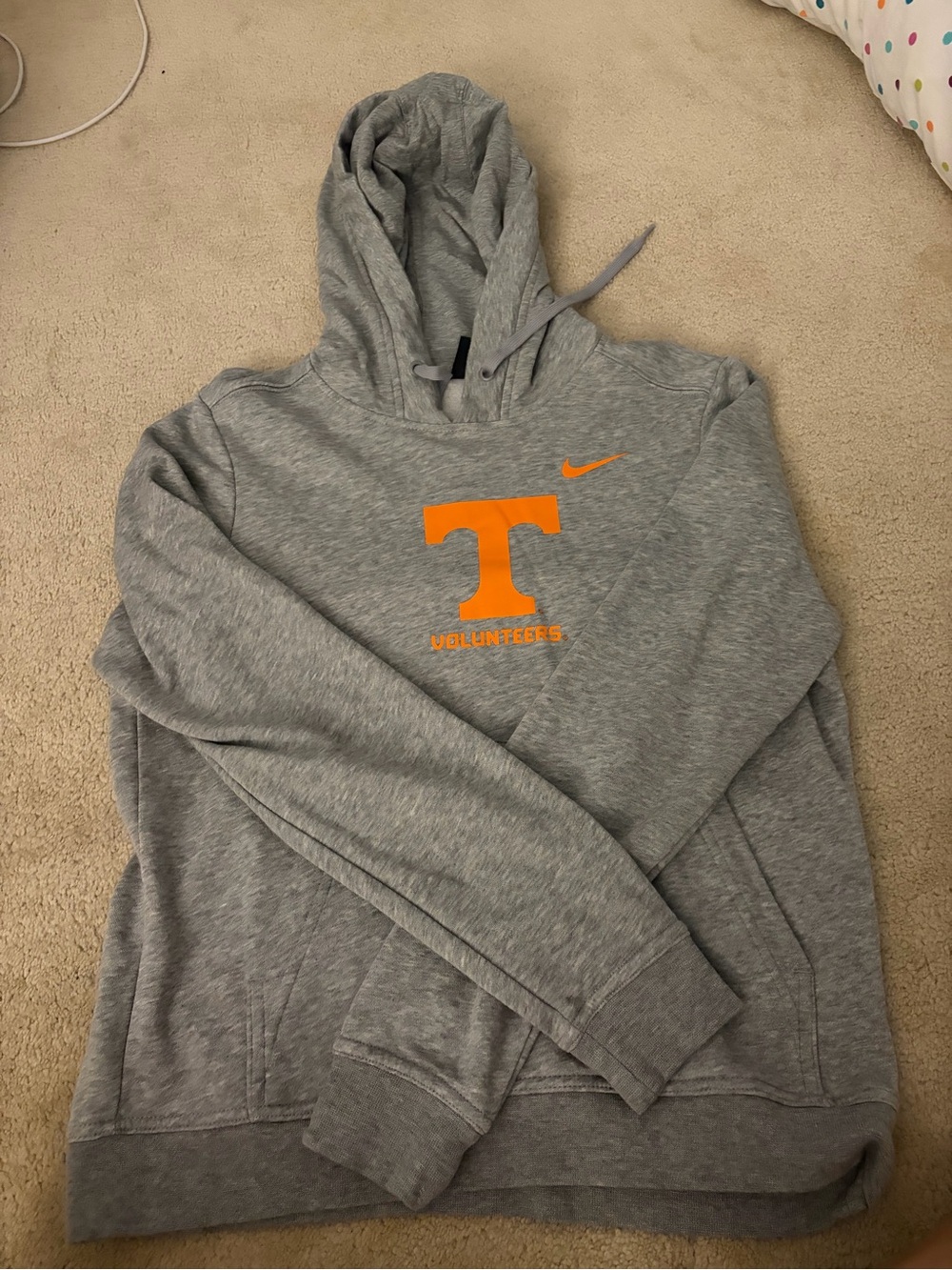Nike Gray Hoodie with Orange Tennessee Graphic